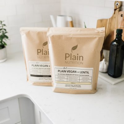 Almost Plain Vegan Plus Lentil Vanilla and Chocolate