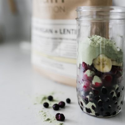 Almost Plain Vegan Plus Lentil Vanilla Protein Shake