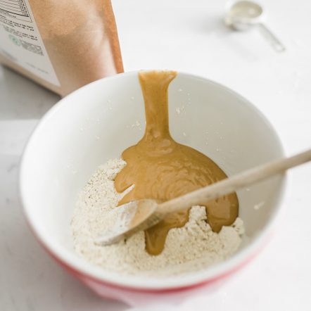Baking with Organic Pea Protein Powder Mixed with Flour and Peanut Butter
