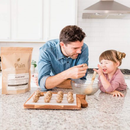 Chocolate Protein Balls Made With Grass Fed Whey Protein Powder