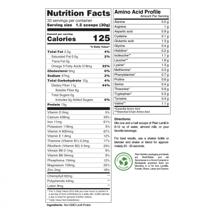 Lentil Protein Powder