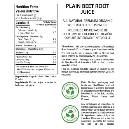 Plain Beet Root Juice Nutrition Facts
