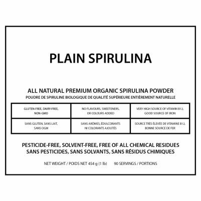 Plain Spirulina (front label)